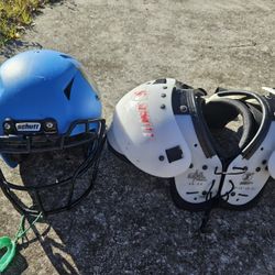 Youth Schutt Helmet And Shoukder Pads