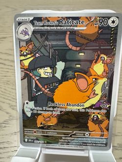 Pokémon Team Rocket’s Raticate 202/182 Illustration Rare – Destined Rivals NM