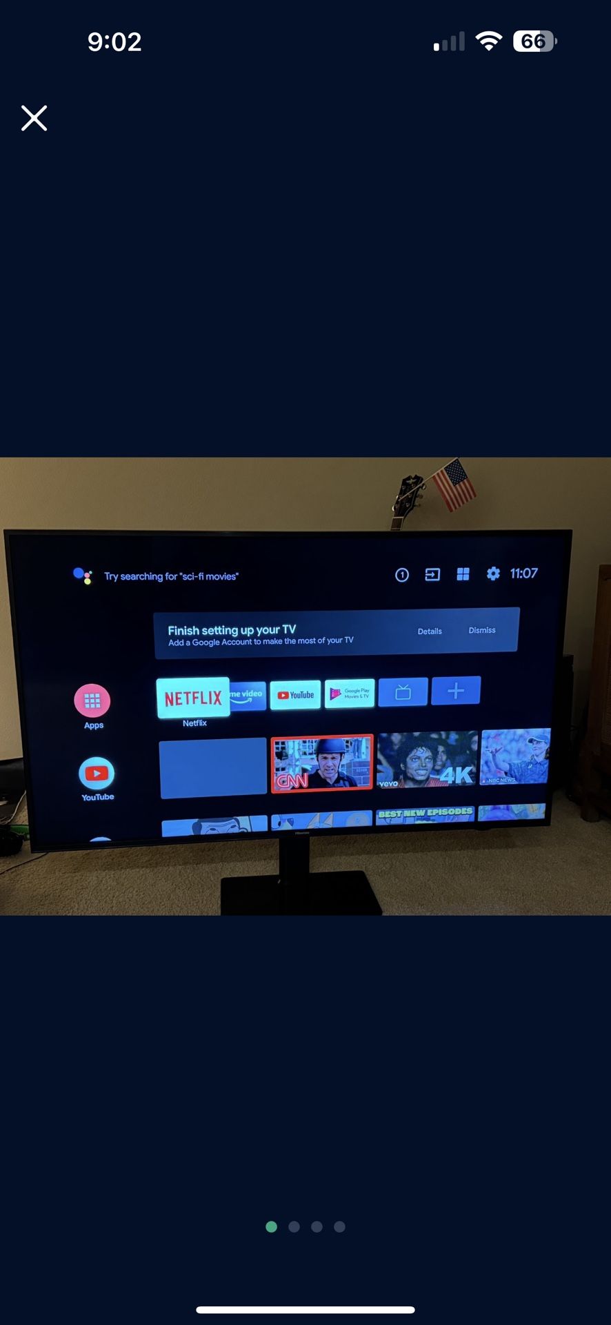 55 HISENSE LED LCD TV