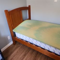 Twin Bed Frame With Mattress And Gel Topper 40 Obo