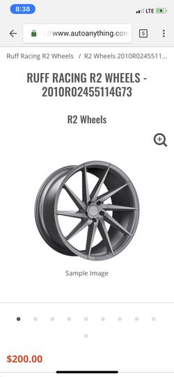 Ruff R2 Gunmetal 20” with 6 tires and 2 spacers. 5x114 pattern