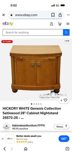 2 Cabinets & Table Hickory & White
