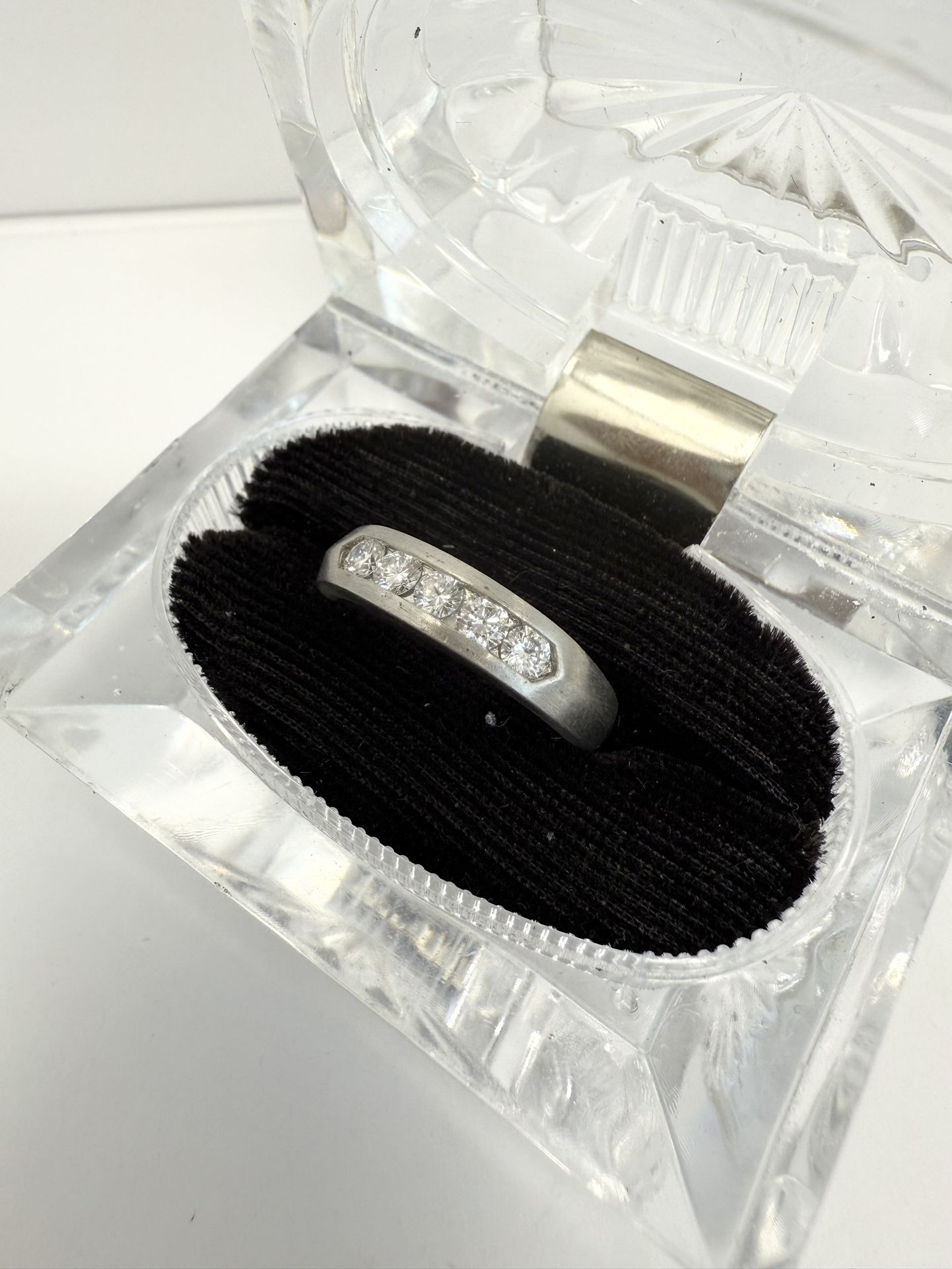 Platinum Channel Set Diamond Band Ring