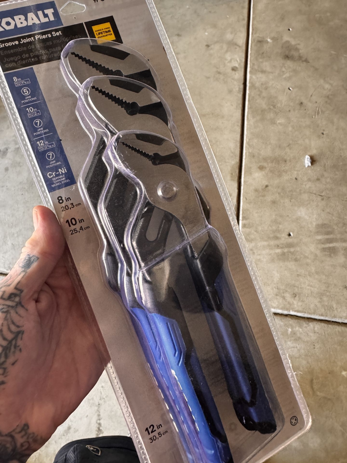 Kobalt 3 Piece Channel Lock Set Brand New