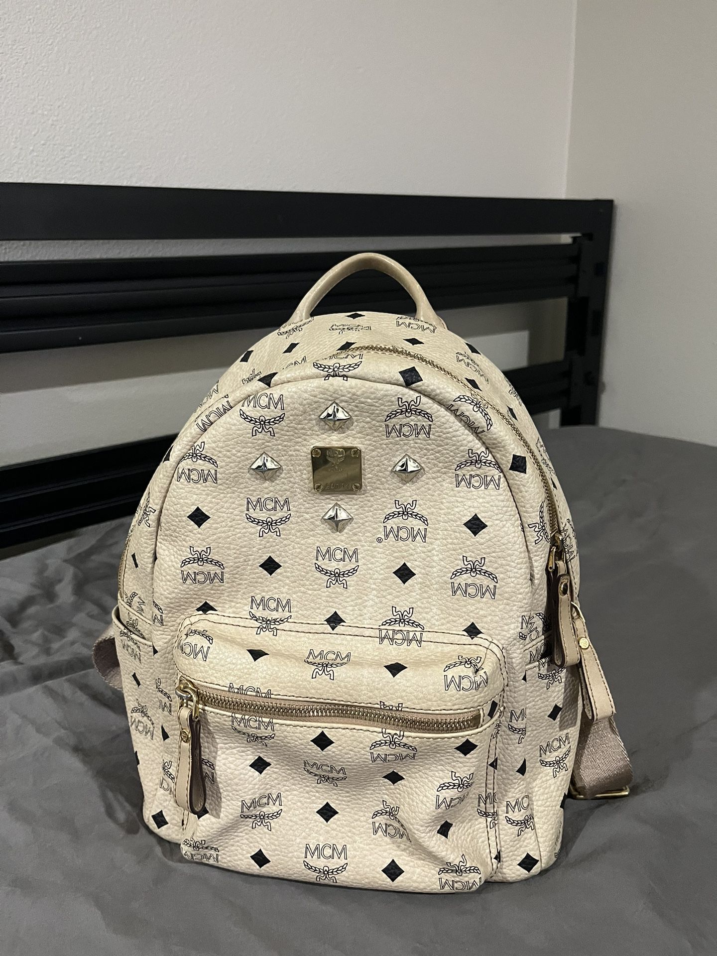 MCM Backpack White (medium size)
