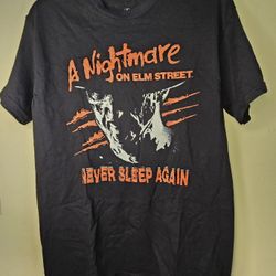 A Nightmare On Elm Street Black Halloween Tee-shirt 