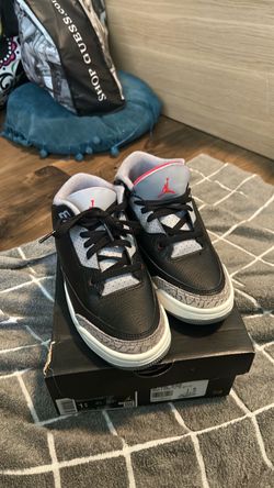 Air Jordan 3 Black Cement Sneakers Kids
