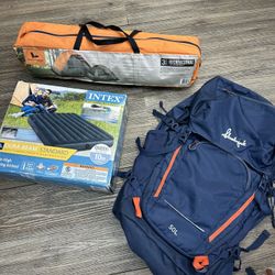 Camping Bundle- Tent , Air Mattress, Camping Bag