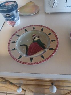 Winter Cat Plates
