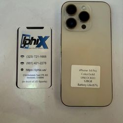 IPHONE 14 PRO GOLD 128gb UNLOCKED LIBERADO