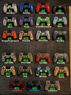CHOOSE COLOR: Wireless PS4 compatible Controllers – Custom Colors