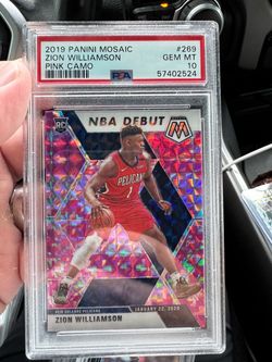 Zion Williamson 2019 Panini Mosaic Pink Camo RC PSA 10