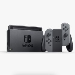 Nintendo Switch Console with Gray Joy-Con Controller and Pro Controller