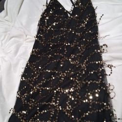 Black And Dilver Dress