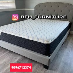 Queen Size Burlap With Orthopedic Mattress 