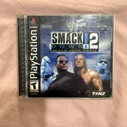 WWF SmackDown 2 Know Your Role Sony PlayStation 1 PS1 WWE Tested Complete CIB