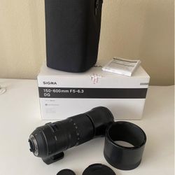 Sigma 150–600 mm f/5–6.3 DG OS HSM Contemporary Lens – Nikon F – $750 FIRM