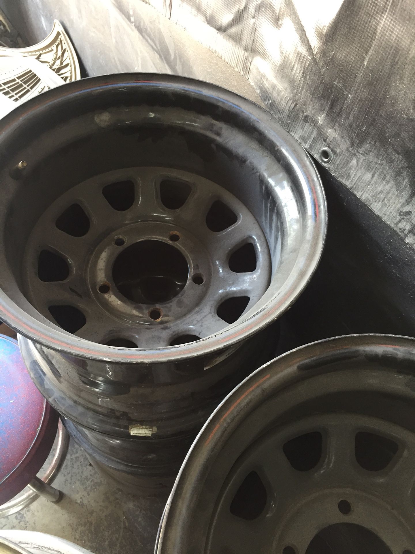 Jeep cj wheels 15 x12. Come and see them I have 3 sets