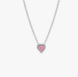 Pandora Pink Heart Ring & Necklace Set