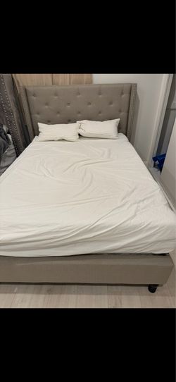 Full size bed almost new no mattress