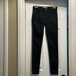 Women’s MNG Black Skinny Leg Stretch Jeans Pants… Size 2… Waist 27”… Inseam 28 1/2”