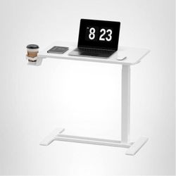 "FLEXISPOT" ADJUSTABLE OVERBED BEDSIDE TABLE W/ WHEELS