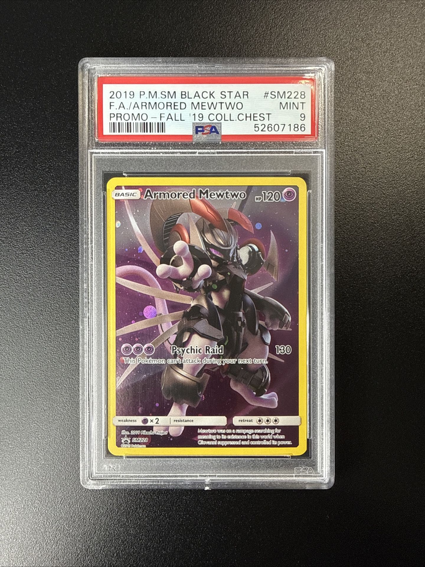 Armored Mewtwo PSA 9 English - Swirl 🌀 Pokémon TCG