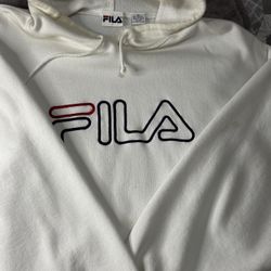 Fila White Hoodie
