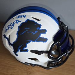 Amon St Brown Autographed Detroit Lions Mini Helmet 