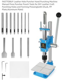 FASTTOBUY Leather Hole Puncher Hand Punching Machine Manual Press Puncher