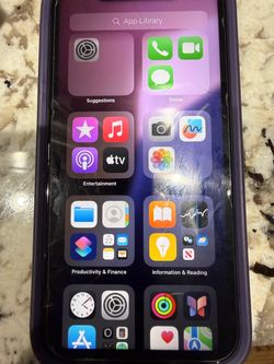 Apple iPhone in Purple Case