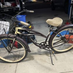 Vintage Classic Cruiser Bike with Basket – Comfortable Ride
