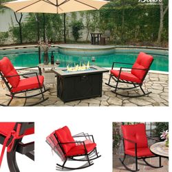 2 pcs new patio rocking chairs in box