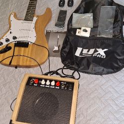 LYX LEFTY ELECTRIC GUITAR COMPLETE