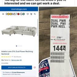 Ardelia Lane 3 Pc Dual Power Reclining Sectional