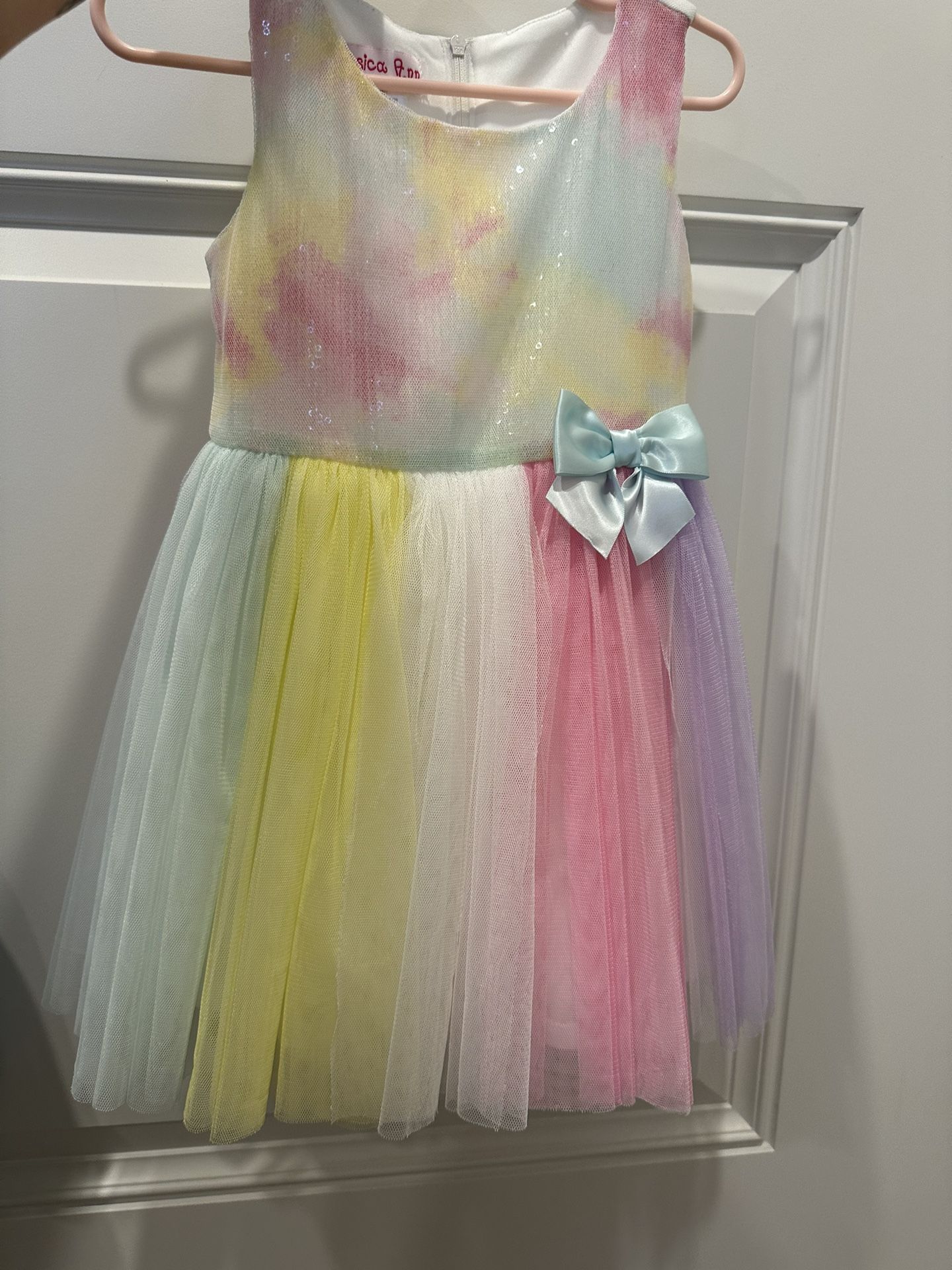 Jessica Ann Toddler Girl's unicorn Watercolor Pastel Dress