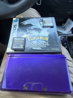 Nintendo 3DS Purple + Pokémon Black CIB + Pokémon Platinum Bundle