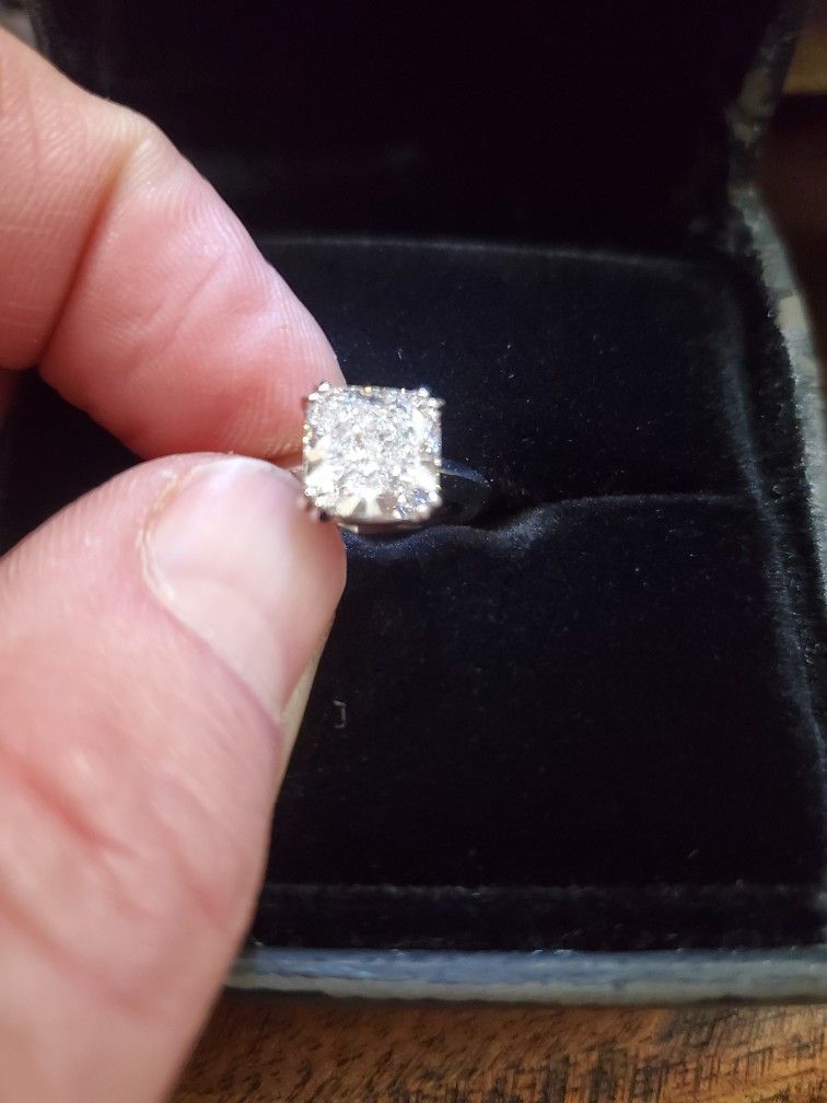 2.52 carat Lab Created White Gold Engagement Ring