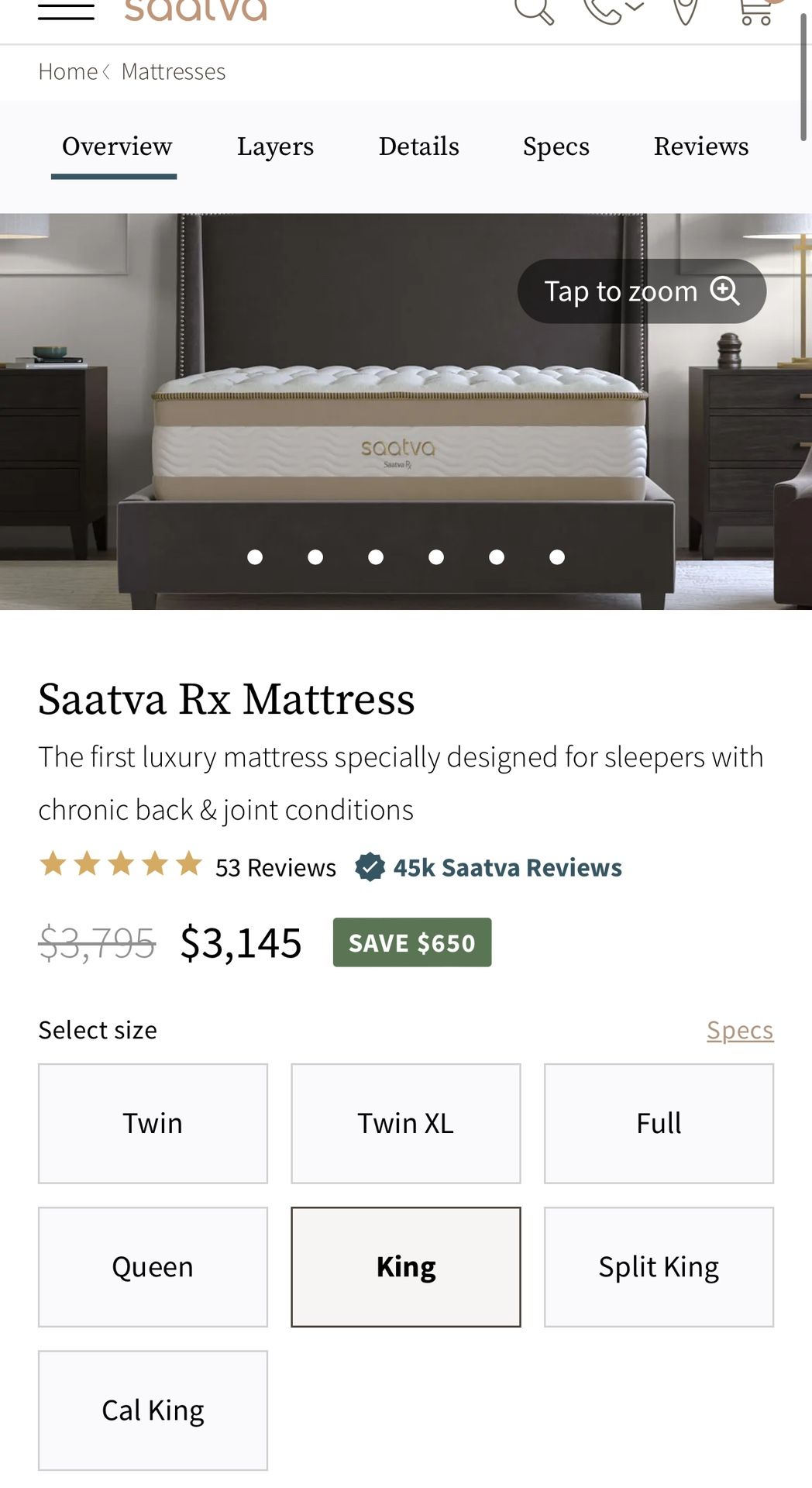 Saatva RX King Size Mattress