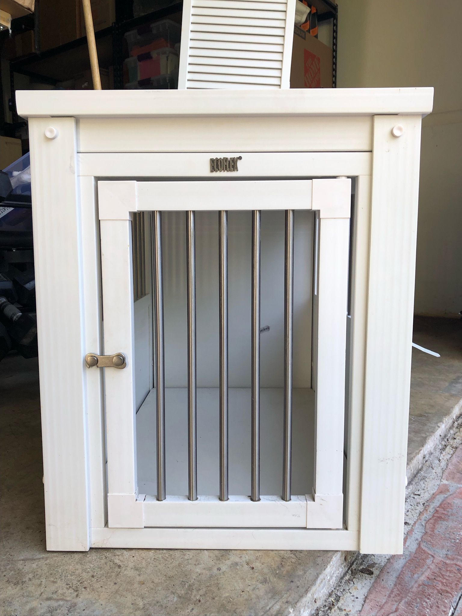 2 Large White Dog Crates