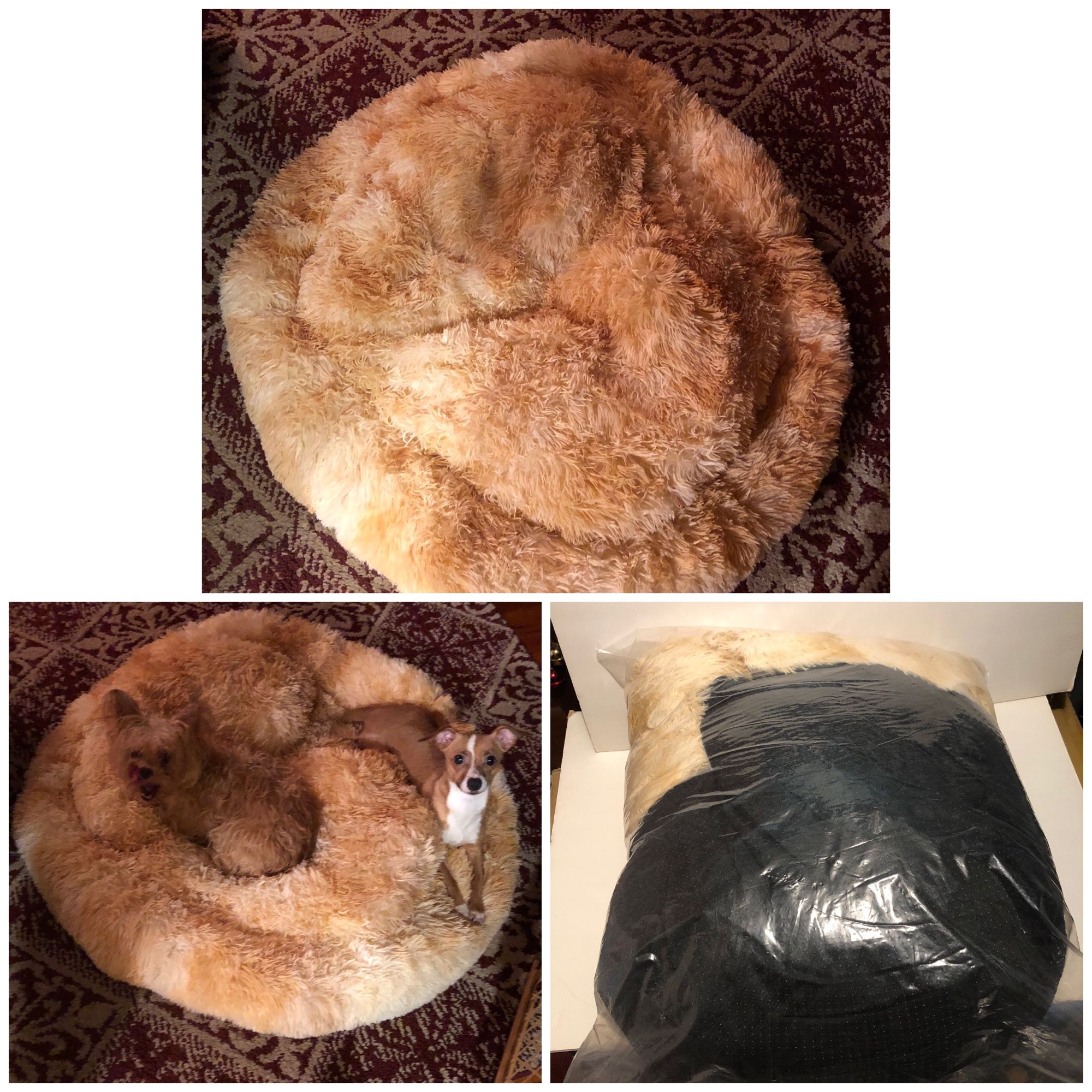 Large Tan Dog Bed (Sealed New )