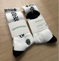 Chrome Hearts Black/White/Green Socks