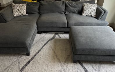 3 seater sofa with chaise and ottoman