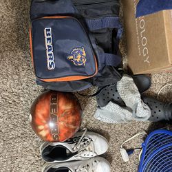 Chicago Bears Bowling Ball And Bag & Shoes