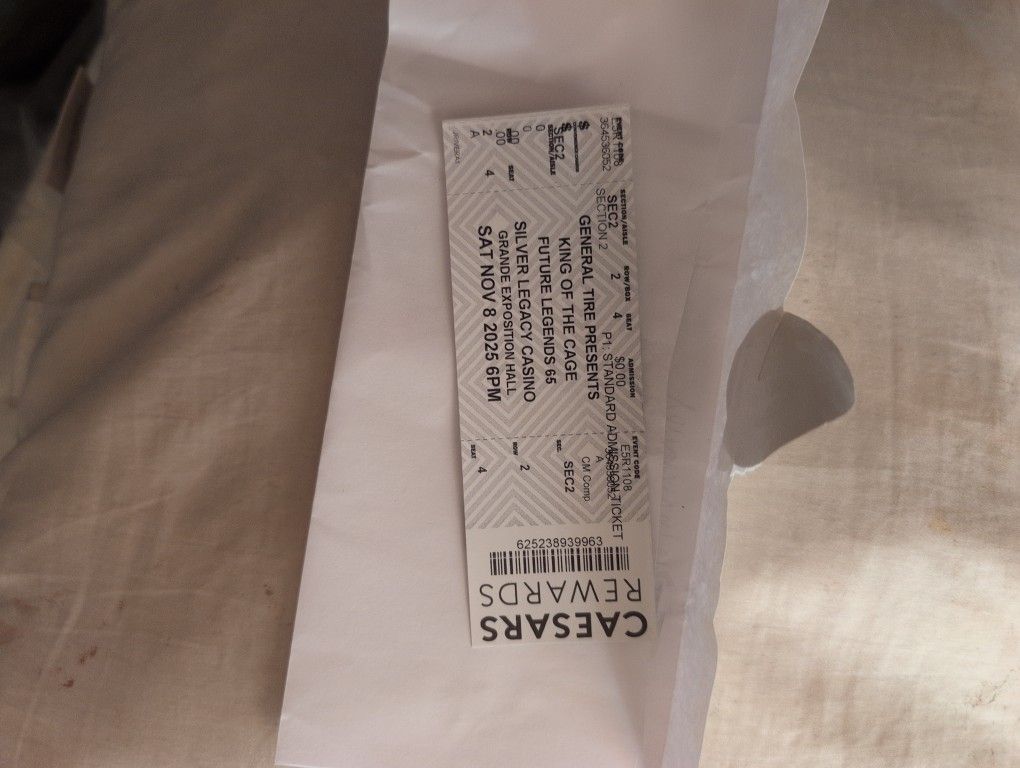 fight at 6pm tonight got one Tix left 