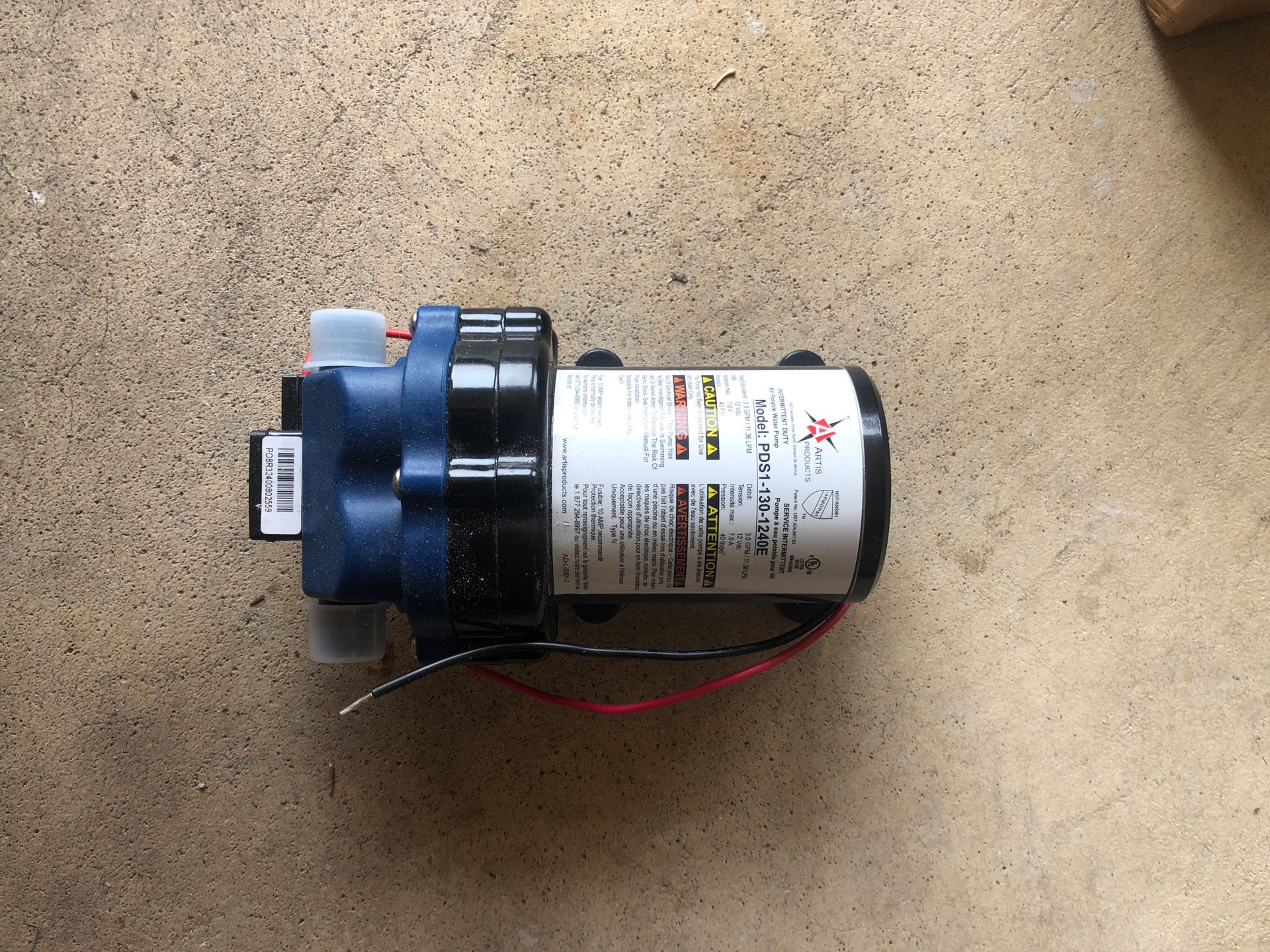 Artis Products 12V RV Water Pump