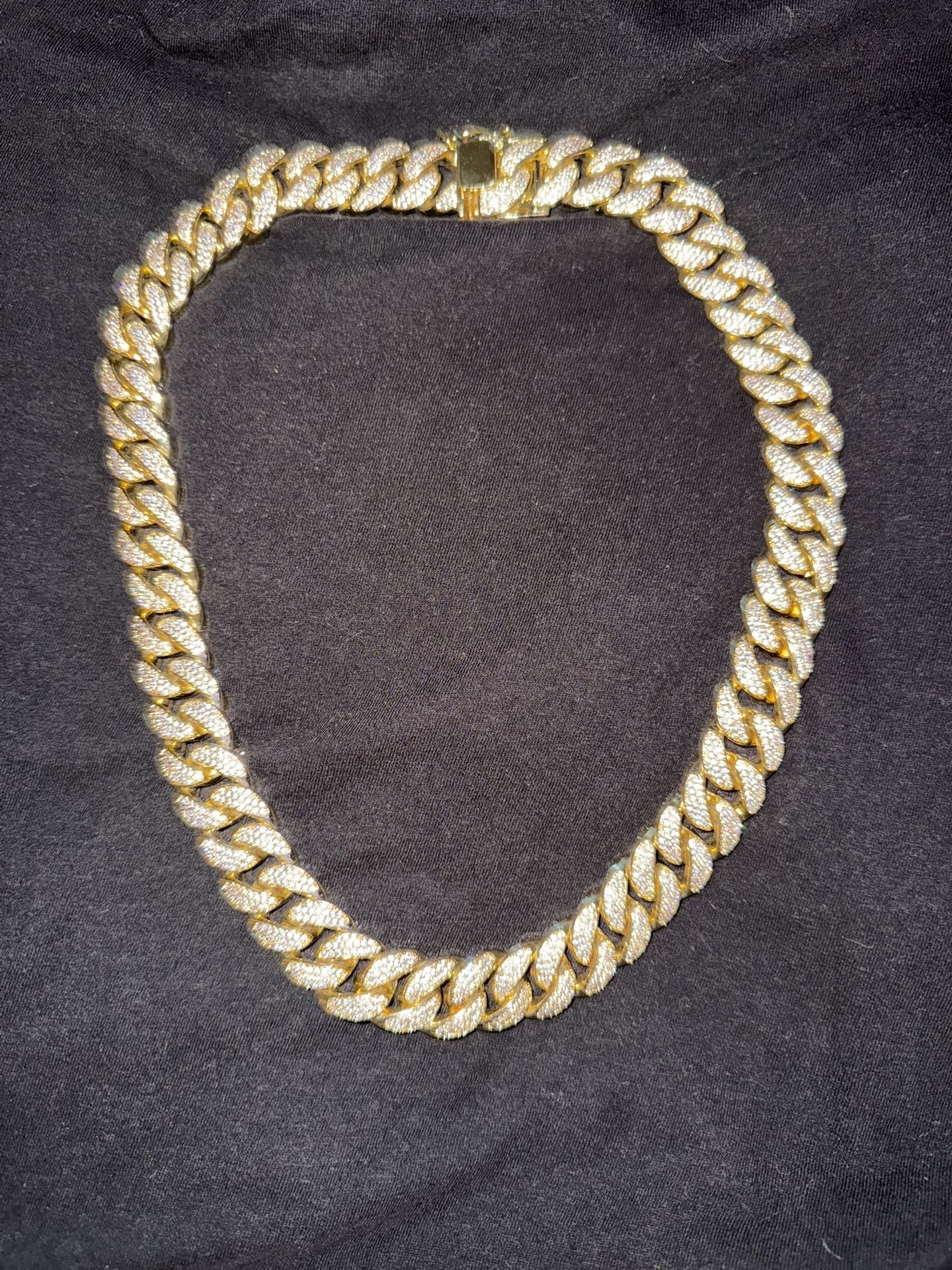 19 MM Cuban Link, Gold Plated Chain