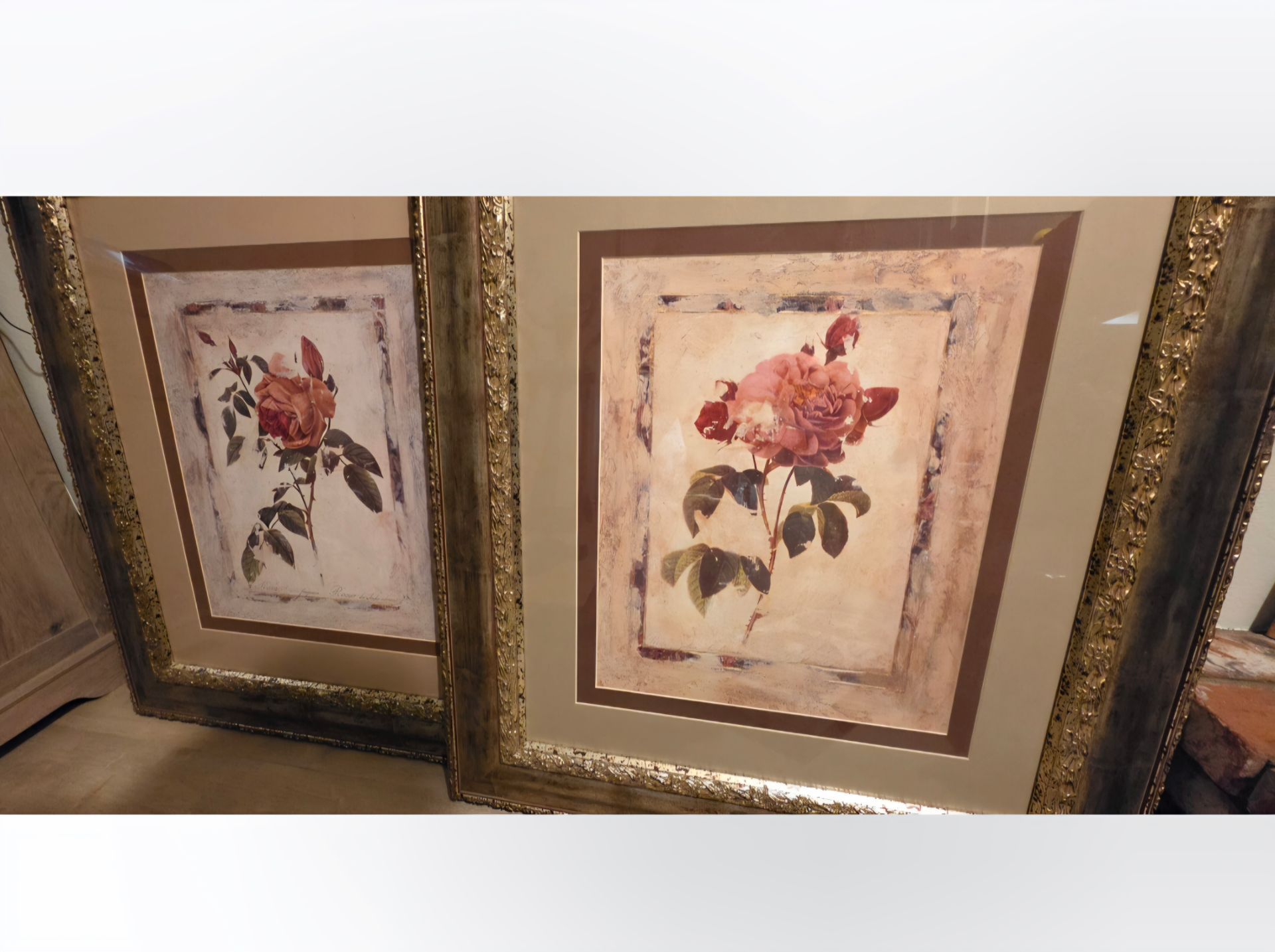 Floral framed wall decor