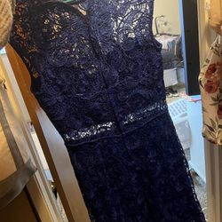 Royal Blue Dress Size L Good Quality 