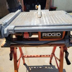 Ridgid R4021 7" 6.5 Amp Corded Table Top Wet Tile Saw 3.450 R/Min High Quality